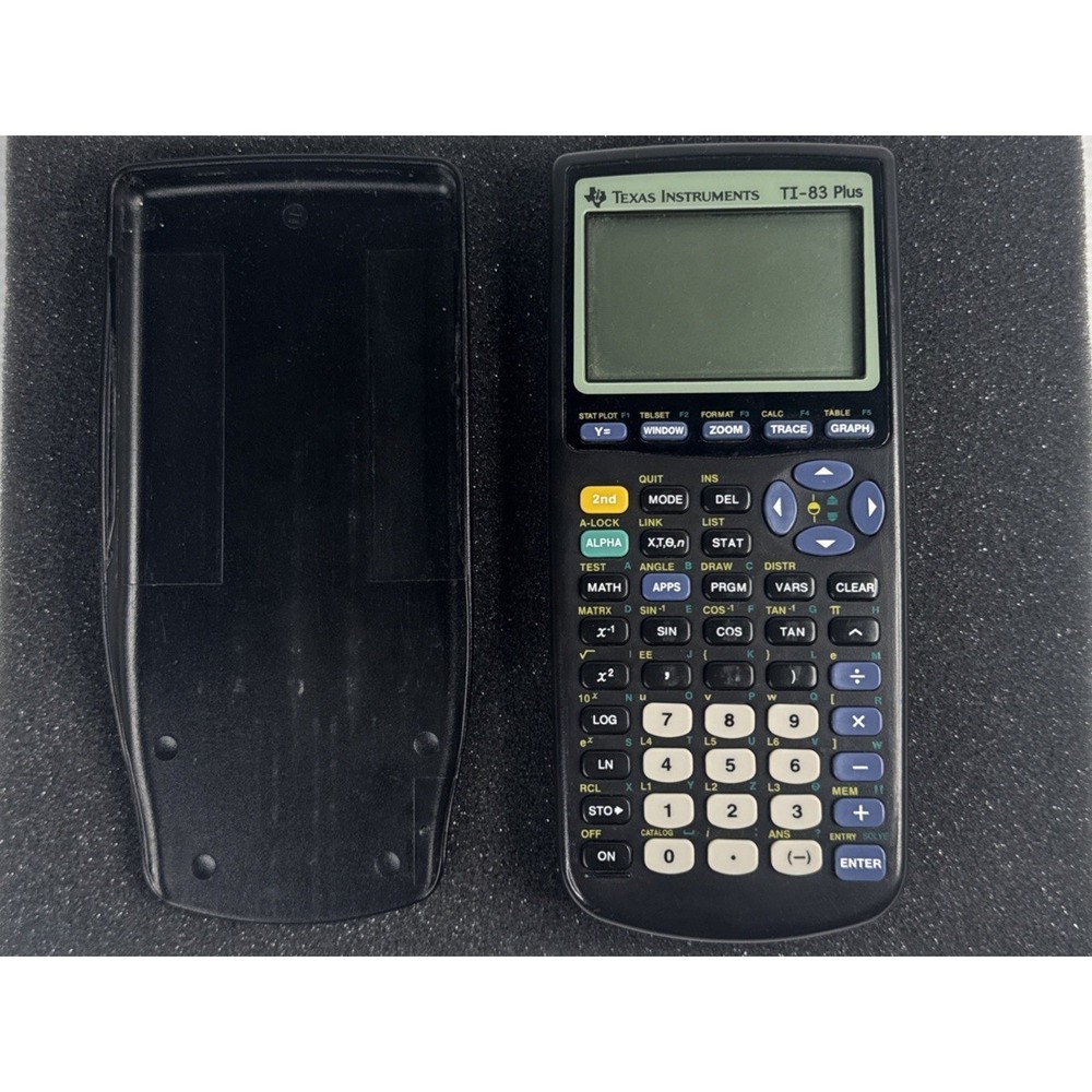 Texas Instruments TI-83 Plus Graphing Calculator with Cover - Tested Working